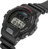 A close-up, angled shot of a black Casio G-Shock digital watch against a white background. Náhľad obrázku produktu