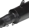 A close-up view of a black motorcycle exhaust muffler. Náhľad obrázku produktu