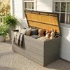 Outsunny Gartenbox 450 L Polyrattan wasserdicht Auflagenbox Produktbild-Vorschau 2