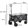A diagram showing the dimensions of a foldable wagon. Anteprima dell’immagine prodotto