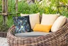 MuchoWow® Outdoor Kissen - Blumen - Blätter - Blau - 40x40 Produktbild-Vorschau 3