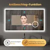 Badspiegel mit Beleuchtung, Uhr, Temperatur, 3-fache Produktbild-Vorschau 6