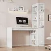 Biurko Merax z regałem, stół roboczy z 3 szufladami i Podgląd zdjęcia produktu 4