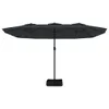 vidaXL Parasol double avec lampes LED Noir 449x265 cm Voir les images du produit 5
