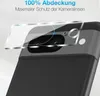 A close-up view of a smartphone camera lens protector being applied to a Google Pixel 8. Produktbild-Vorschau