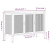 vidaXL Sideboard Schwarz 105x35x70 cm Glas und Stahl Produktbild-Vorschau 13