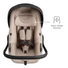 A beige and black baby car seat is shown against a white background. Produktbild-Vorschau