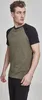 Urban Classics - RAGLAN Contrast T-Shirt oliv / schwarz 4XL Podgląd zdjęcia produktu 14