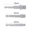 3tlg Adaptersatz Stecknuss Bit Verlängerung Adapter Produktbild-Vorschau 3