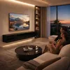 Makika TV lowboard / TV table - Nero lucido Anteprima dell’immagine prodotto 4