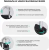 AdroitGoods 4místný kombinovaný zámek - visací zámek - Náhled obrázku produktu 2