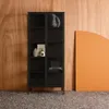 Credenza in acciaio e vetro temperato 2 ante, 180cm, Nero Anteprima dell’immagine prodotto 2