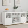 vidaXL Sideboard mit LED-Leuchten Weiß 142,5x37x67 cm Produktbild-Vorschau 3