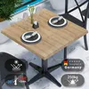 JAMAIKA | Bistro Außen Tischplatte | B:T 60 x 60 cm | Eiche Produktbild-Vorschau 1