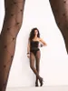 Schwarze Strumpfhose mit Kabarett und Herzmuster 20 den Produktbild-Vorschau 2