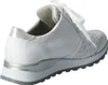 A white leather sneaker with silver accents is shown from the side against a white background. Produktbild-Vorschau