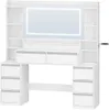 Toaletní stolek – bílý a stříbrný – 145x135 cm – se Náhled obrázku produktu 7