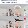 Chytrý stropní ventilátor se světlem a dálkovým ovládáním Náhled obrázku produktu 6