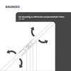 Diagram showing the movement of a shower door seal. Produktbild-Vorschau