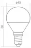 LED-Glühbirne, Kugelform, kleine Fassung E14, 3W, 270lm, Produktbild-Vorschau 3