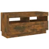 A wooden TV stand with two open shelves and a closed compartment below, presented against a white background. Produktbild-Vorschau
