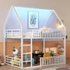 Łóżko piętrowe House z ogrodzeniem i oświetleniem LED, Podgląd zdjęcia produktu 3