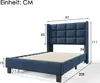 MODFU Lit simple 90x200 cm - Lit rembourré avec sommier à Voir les images du produit 4