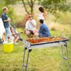Holzkohlegrill Edelstahl Gartengrill mit Klappbeinen Produktbild-Vorschau 4