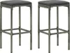 vidaXL 3 tlg. Gartenbar Set mit Kissen Poly Rattan Grau - Produktbild-Vorschau 8