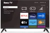 A Roku TV smart TV displaying its home screen with various app icons and menu options. Podgląd zdjęcia produktu