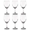 Six clear wine glasses arranged in two rows of three against a white background. Anteprima dell’immagine prodotto
