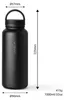 Trinkflasche Edelstahl 1L Thermo Flasche Sport isoliert Produktbild-Vorschau 3