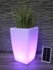 Solar Blumenkübel 50x30 cm LED RGB Blumentopf modern eckig Produktbild-Vorschau 2