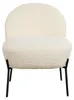 Fauteuil en tissu bouclette écru HELMI Voir les images du produit 5