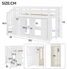 Hoogslaper 90x200 cm met opbergtrap, kasten, open vakken, Productafbeelding-voorbeeld 5