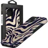 A phone case with a zebra-like pattern is shown next to its packaging. Náhled obrázku produktu