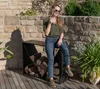 Westmann stalen rek voor houtblokken, zwart, 115x35x80 cm Productafbeelding-voorbeeld 4