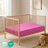 Buymax Baby spannenlakens voor wieg, 60x120 cm, lichtroze, Productafbeelding-voorbeeld 2