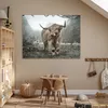 MuchoWow® Poster Schottisches Hochlandrind - Wald - Nebel - Produktbild-Vorschau 6