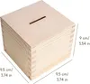 Creative Deco Dřevěná pokladnička na peníze 9,5 x 9,5 x 9 Náhled obrázku produktu 2