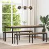 vidaXL Bank Kunsthandwerk Eiche 160 x 35 x 45 cm Produktbild-Vorschau 2