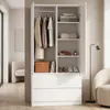 Armoire Novela, blanche, 2 portes | Armoire de chambre Voir les images du produit 3