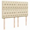 Boxspringbett mit Matratze Creme 140x200 cm Stoff Produktbild-Vorschau 9