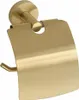 X-ROUND GOLD Toilettenpapierhalter mit Deckel, Gold matt Produktbild-Vorschau 1