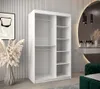 Šatní skříň se zrcadly KAMILA - šířka 120 cm, bílá Náhled obrázku produktu 2