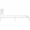 vidaXL Bettgestell mit Kopfteil Metall Weiß 107x203 cm -  Produktbild-Vorschau 15