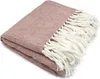 Sizo handgefertigtes Plaid Madras 130 x 170 cm - Pink Produktbild-Vorschau 1