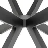 A close-up view of the central connection point of a black metal table base, showing the intersecting legs. Produktbild-Vorschau