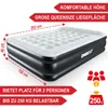 An inflatable mattress with dimensions and features highlighted. Produktbild-Vorschau