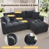 Merax 3-Sitzer Sofa, L-förmiges Ecksofa mit Chaiselongue, Produktbild-Vorschau 5